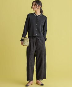 組曲 【WEB限定】クリアストレッチビジューレーン カーディガン