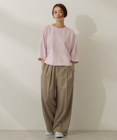 AMERICAN HOLIC ピグメント加工ミニ裏毛半袖プルオーバー