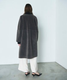 GRACE CONTINENTAL ノーカラーボアムートンコート