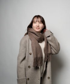 MOONBAT プラスムーンバット (+moonbat) カシミヤ100％無地ストール 洗える 190㎝×50㎝