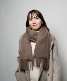 MOONBAT プラスムーンバット (+moonbat) カシミヤ100％無地ストール 洗える 190㎝×50㎝