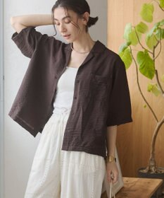 WEGO 【ANGIE VINTAGE】接触冷感開襟シャツ