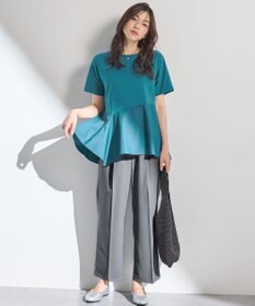 ANY L 【洗濯機可】コンビネーションイレヘムカットソー