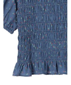 earth music&ecology 花柄パフスリシャーリングブラウス