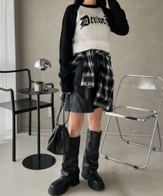 WEGO フラッフィーグラフィックちびニット