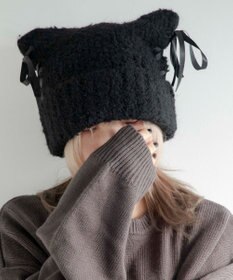 WEGO レースアップネコミミニットキャップ