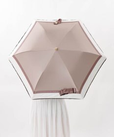 AURORA 【 Beaurance （ビューランス）】サマーシールド　リボン切り継ぎ加工晴雨兼用パラソル（折りたたみ）