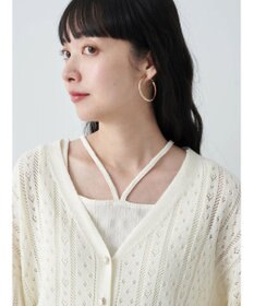 earth music&ecology キラキラボタンハートカーディガン