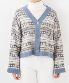 OP／FILA 【OP】ジャガードニットカーディガン