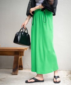 WEGO カラーリブイージーロングスカート