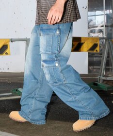 WEGO マルチポケットデニムパンツ
