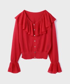 GRACE CONTINENTAL フリルニットカーディガン