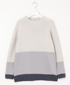 J.PRESS LADIES L 【洗える】CLEAR COTTON BLEND カラーブロック ニット