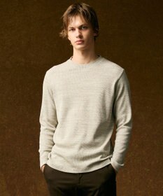 JOSEPH ABBOUD 【オリジナルオーガニックコットン使用/サスティナブル/伸縮/保形性】JOE COTTON ワッフル クルーネックＴシャツ