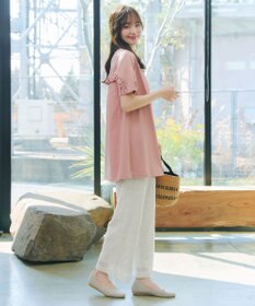 Tiaclasse 総レースワイドパンツ