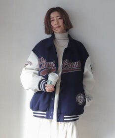 WEGO 【25年秋冬新作/ユニセックス着用ITEM/SMLサイズ展開】メルトンワッペンスタジャン