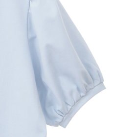 earth music&ecology ロゴプレート付きパフスリーブプルオーバー