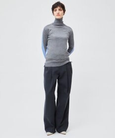 BEIGE， LAC / 2WAYストレッチワイドタックパンツ