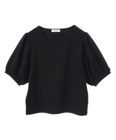 earth music&ecology ロゴプレート付きパフスリーブプルオーバー