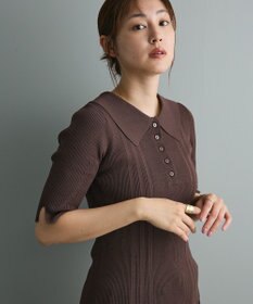 CRAFT STANDARD BOUTIQUE 半袖２ｗａｙリブポロニット