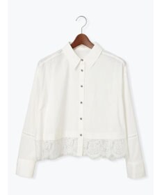 Te chichi スカラップレース切替シャツブラウス