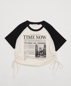 WEGO グラフィックショートサイドリボンドロストT