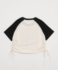 WEGO グラフィックショートサイドリボンドロストT