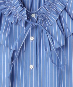 組曲 【先行予約・2WAY】エアリーシャーティングフリル襟 ブラウス