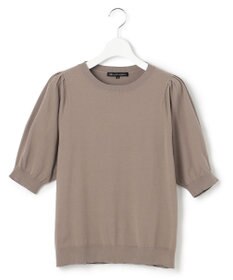 23区 ヴィスコースストレッチ パフスリーブ 半袖 ニット