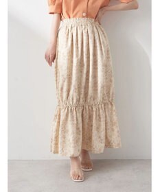 earth music&ecology フラワーティアードテックスカート