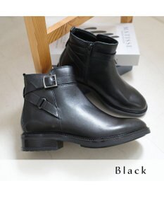 Pointer 本革ベルト付きエンジニアショートブーツ