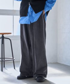 WEGO 【ウエストゴム】スーパーバギーデニムスラックス