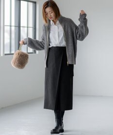 23区 【GOLD LABEL】スウェードタッチレザー ラップスカート