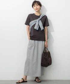 23区 L 【洗える】コンパクトヤーン スムース Tシャツ