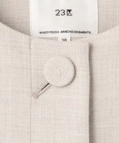 23区 【セットアップ対応】ストレッチブッチャー ノーカラー ジャケット