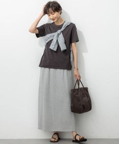 23区 L 【洗える】コンパクトヤーン スムース Tシャツ