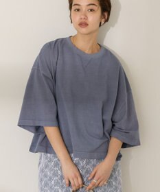 AMERICAN HOLIC ピグメント加工ミニ裏毛半袖プルオーバー