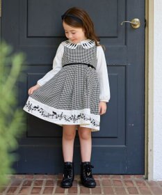 ANY KIDS モノトーン音符ジャンパースカート