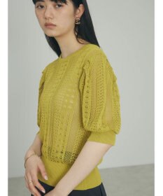 Green Parks ａ．透かし柄ニットプルオーバー