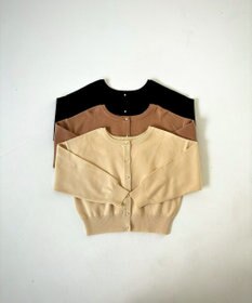 Feroux 【洗える】2WAY パールボタン カーディガン