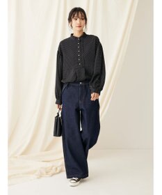 CRAFT STANDARD BOUTIQUE ピコフリルドットブラウス