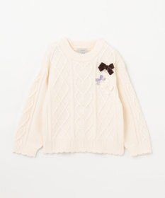 ANY KIDS リボン ケーブル ニット