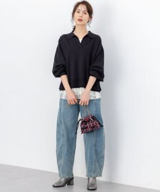 組曲 S 【加藤ローサさん着用】ポロ襟ストレッチニット