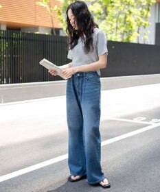 WEGO 【ユニセックス着用ITEM/SMLサイズ展開】デニムルーズフレアパンツ