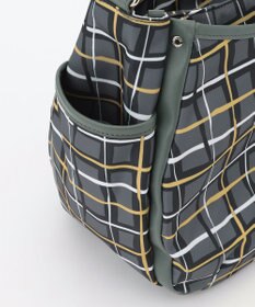 Y'SACCS ドローイングチェックショルダーバッグ