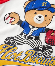 MIKI HOUSE HOT BISCUITS 【家族でおそろい】【80-120cm】ベースボールデザイン ラグラン半袖Tシャツ