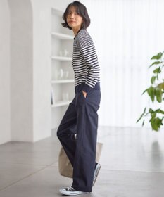 23区 【洗える】プレミアムビオコットン ボーダー カーディガン