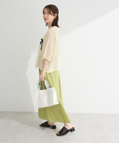 Green Parks テープロゴ透かしニットプルオーバー