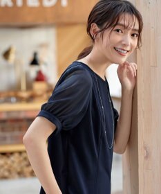 Tiaclasse 【洗える・接触冷感・紫外線ケア・サラごこち】ソフトペプラムカットソー