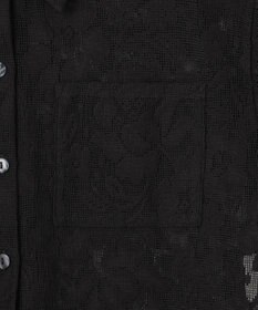 Feroux 【洗える】フラワーレース シャツ